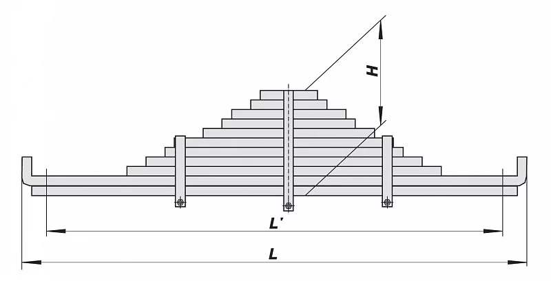 купить Рессора задняя (на 65115) 15т. (16 листов) / АО "ЧМЗ" г.Чусовой